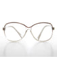 Clear Round Retro Reading Glasses - Tina