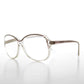 Clear Round Retro Reading Glasses - Tina