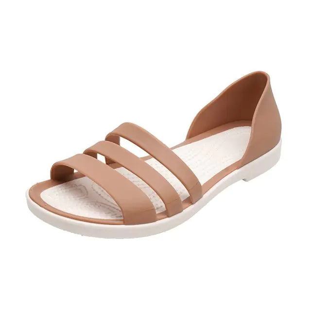 Women's Summer Candy Color Flat Beach Sandals