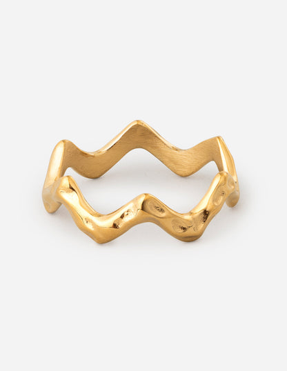 Textured Wavy Ring
