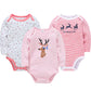 Long Sleeve Cotton Baby Bodysuit 3-Piece Set (1 Piece)