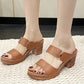 Versatile Casual Summer Sandals with Chunky Heels (One Pair)