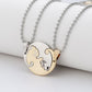 1 Set Couple Charm Cat Pendant Necklace Women Men Stainless Steel Girl Gift Jewelry Blue Cololr