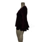 Eci Keyhole Bell-Sleeve Blouse, Size Medium