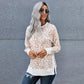 Women's Hoodless Sweater in Leopard Print