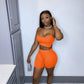 Sleeveless Crop Top & Short Set