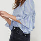Women's 3/4 Bell Sleeve Knot Back Top