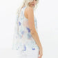 Women's Sleeveless Slit Blouse In Water Color | Femstylo