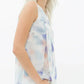 Women's Sleeveless Slit Blouse In Water Color | Femstylo
