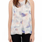 Women's Sleeveless Slit Blouse In Water Color | Femstylo