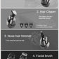 7D Cordless Shaver Hair Trimmer Men’s 5-In-1 Electric Head Shaver Razor Men Wet