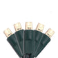 4 pack - 5mm - 100 ct - Warm White LED - 4" spacing - Green wire - 33 ft long