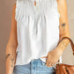 White Mock Neck Tank Top