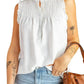 White Mock Neck Tank Top