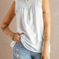 White Mock Neck Tank Top