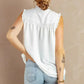 White Mock Neck Tank Top
