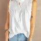 White Mock Neck Tank Top