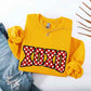 XOXO Checkered Valentine Sweatshirt – Furry Style Printed Sweater