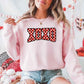 XOXO Checkered Valentine Sweatshirt – Furry Style Printed Sweater