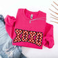XOXO Checkered Valentine Sweatshirt – Furry Style Printed Sweater
