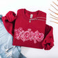 XOXO Sequins Valentine Sweatshirt – Faux Printed Sweater
