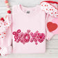 XOXO Sequins Valentine Sweatshirt – Faux Printed Sweater