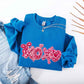 XOXO Sequins Valentine Sweatshirt – Faux Printed Sweater