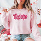XOXO Sequins Valentine Sweatshirt – Faux Printed Sweater