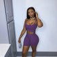 Sleeveless Crop Top & Short Set