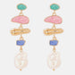 Abnormal Shape Zinc Alloy Synthetic Pearl Dangle Earrings