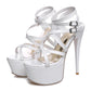 Strappy High Heels with Stiletto Design