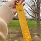 Yellow Oversized Logo Keychain