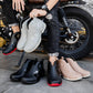 Motorcycle Rain Boots Men's Summer Youth Outdoor Non-slip Wading Shoes Fashion Low Top Flat Work Shoes Rubber Shoes