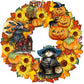 Halloween Holiday Door Wreath by G. DeBrekht - Thanksgiving Halloween Decor - 8185317H