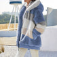 Multicolor patchwork hooded short fashion jacket