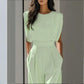 Women’s wide-leg short sleeve jumpsuit