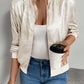 Thin Coat With Zip Slim Fit Slimming Casual Jacket Top
