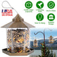 Hanging Gazebo Wild Bird Feeder Outdoor Bird Seed Station with Large Capacity 6 Feeder Ports for Garden Patio Park Weatherproof Easy To Refill