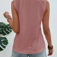 Eyelet Round Neck Tank