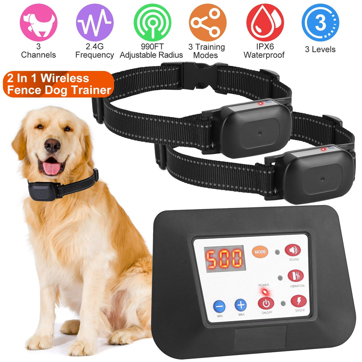 GBruno 990FT Radius Dog Training Collar