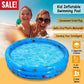 51x13Ó Inflatable Swimming Pool Blow Up Family Pool For 3 Kids Foldable Swim Ball Pool Center w/ 4 Valves Bottom Water Drain Plug For Indoor Backyard