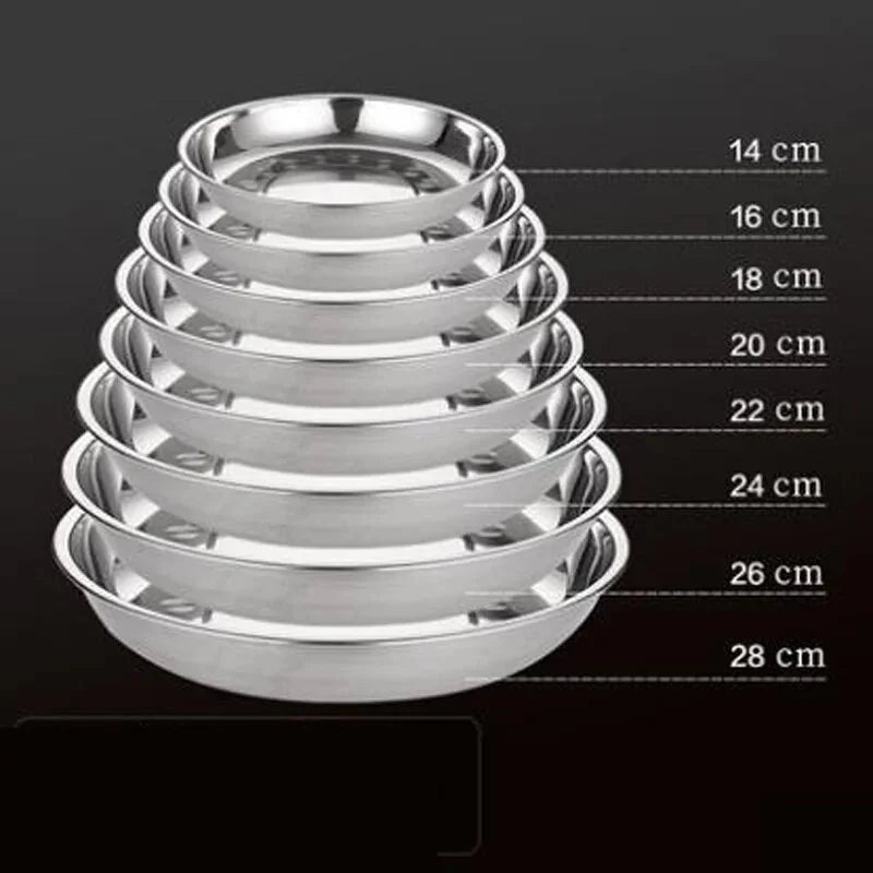 Stainless Steel Tableware Dinner Plate