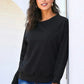 Black French Terry Cotton Blend Sweatshirt