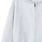 Full Size Casual Zip-Up Long Sleeve Hoodie Plus Size