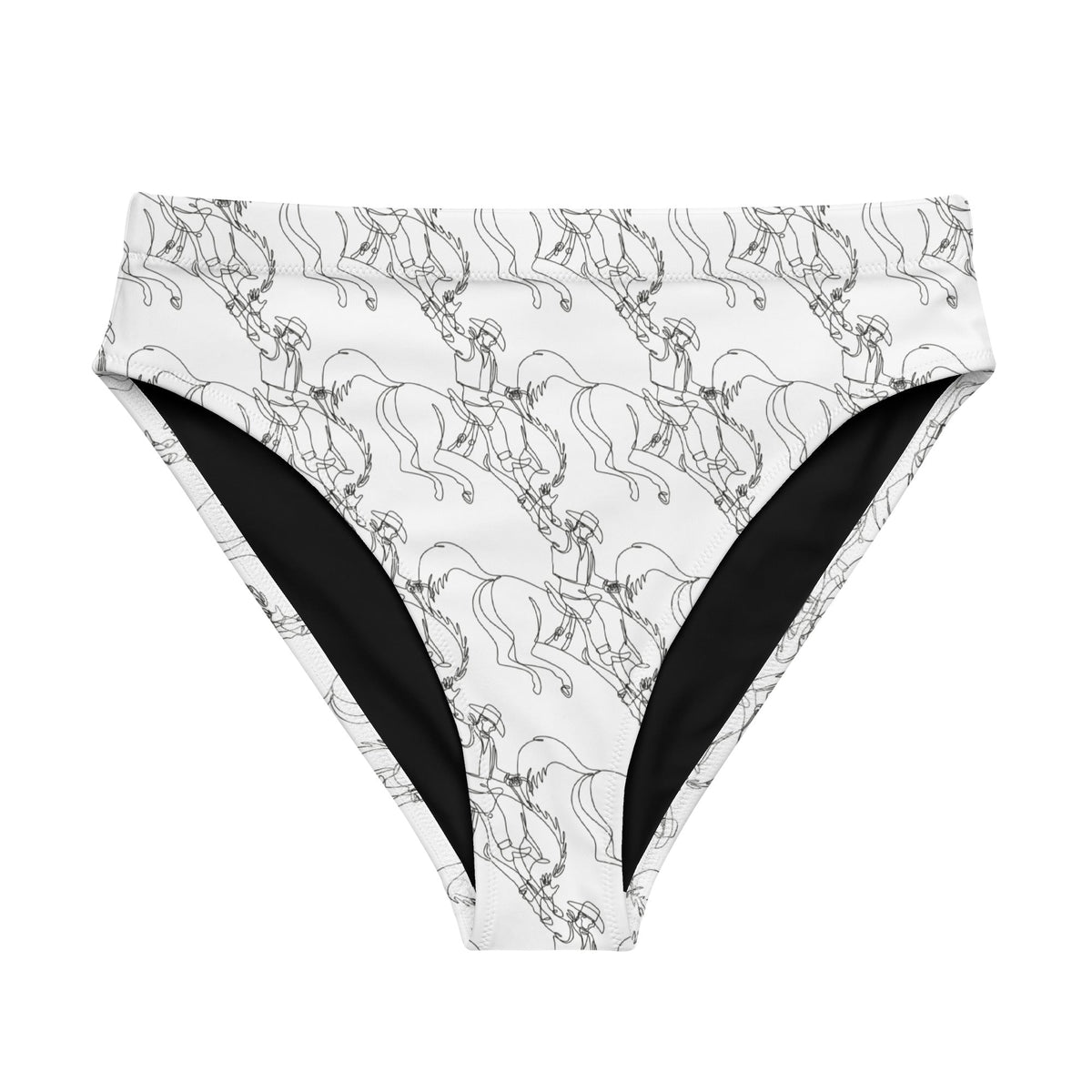 Western Ink high-waisted bikini bottom
