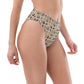 Western Check high-waisted bikini bottom