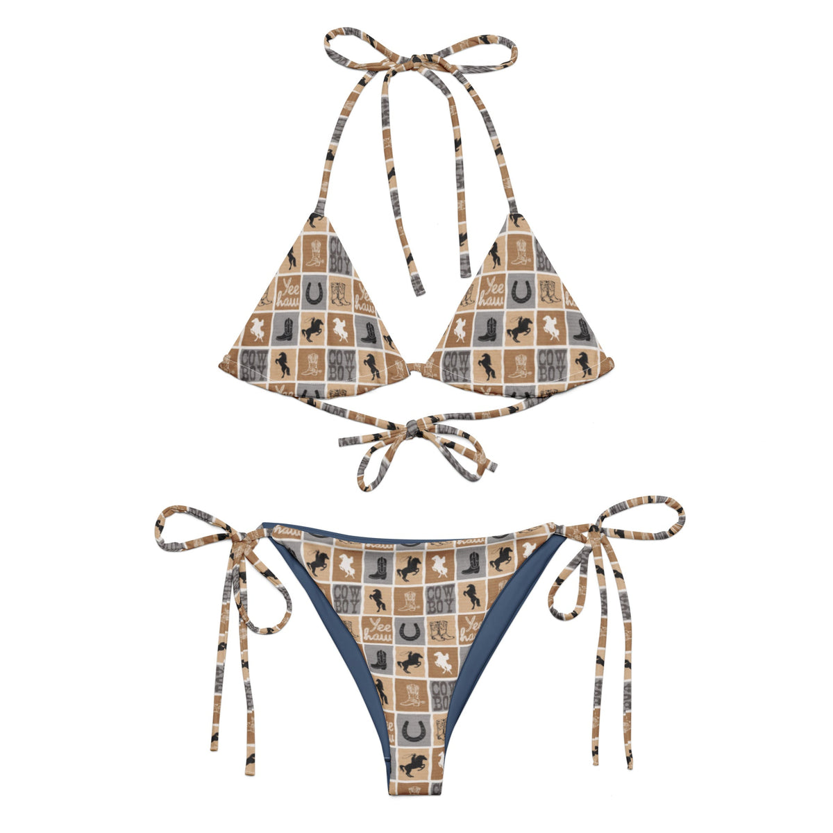 Western Check string bikini