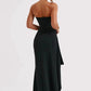 Elegant High Rise Split Maxi Dress