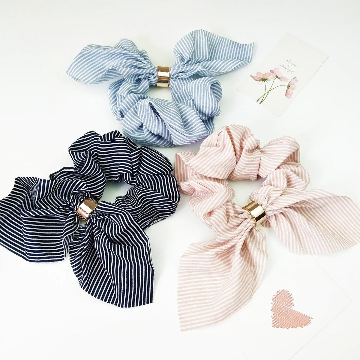 Stripe Scrunchie -Set of 2