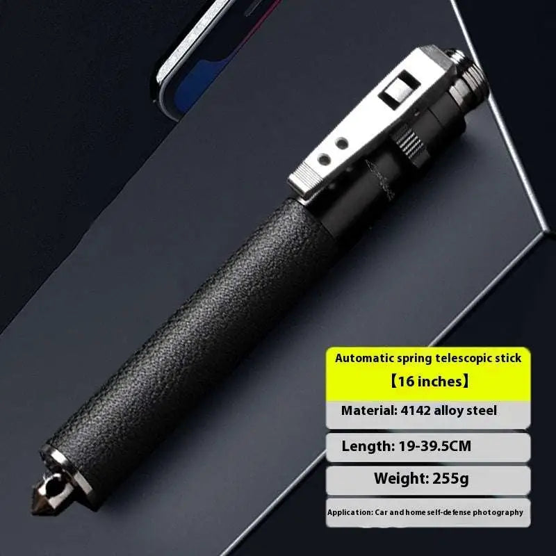 Automatic Spring Silver Expandable Self-Defense Baton – 16", 21", 26"